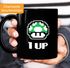 Kaffee-Tasse Geburtstag Retro Pixel-Pilz 1-Up-Pilz Level-Up Gaming Konsole 90er MoonWorks®preview