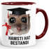 Kaffee-Tasse - Geschenk Abschluss Studium Bachelor - Sad Hamster - Spruch Hamsti hat bestandi Keramik Moonworks®preview
