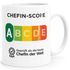 Kaffee-Tasse Geschenk Chef Score Geprüft als bester Chef der Welt Spruch Lustig Moonworks®preview