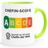 Kaffee-Tasse Geschenk Chefin Score Geprüft als die beste Chefin der Welt Spruch Lustig Moonworks®preview