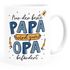 Kaffee-Tasse Geschenk für Papa zum Vatertag Spruch Nur der beste Papa wird zum Opa befördert SpecialMe®preview