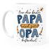 Kaffee-Tasse Geschenk für Papa zum Vatertag Spruch Nur der beste Papa wird zum Opa befördert SpecialMe®preview