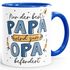 Kaffee-Tasse Geschenk für Papa zum Vatertag Spruch Nur der beste Papa wird zum Opa befördert SpecialMe®preview