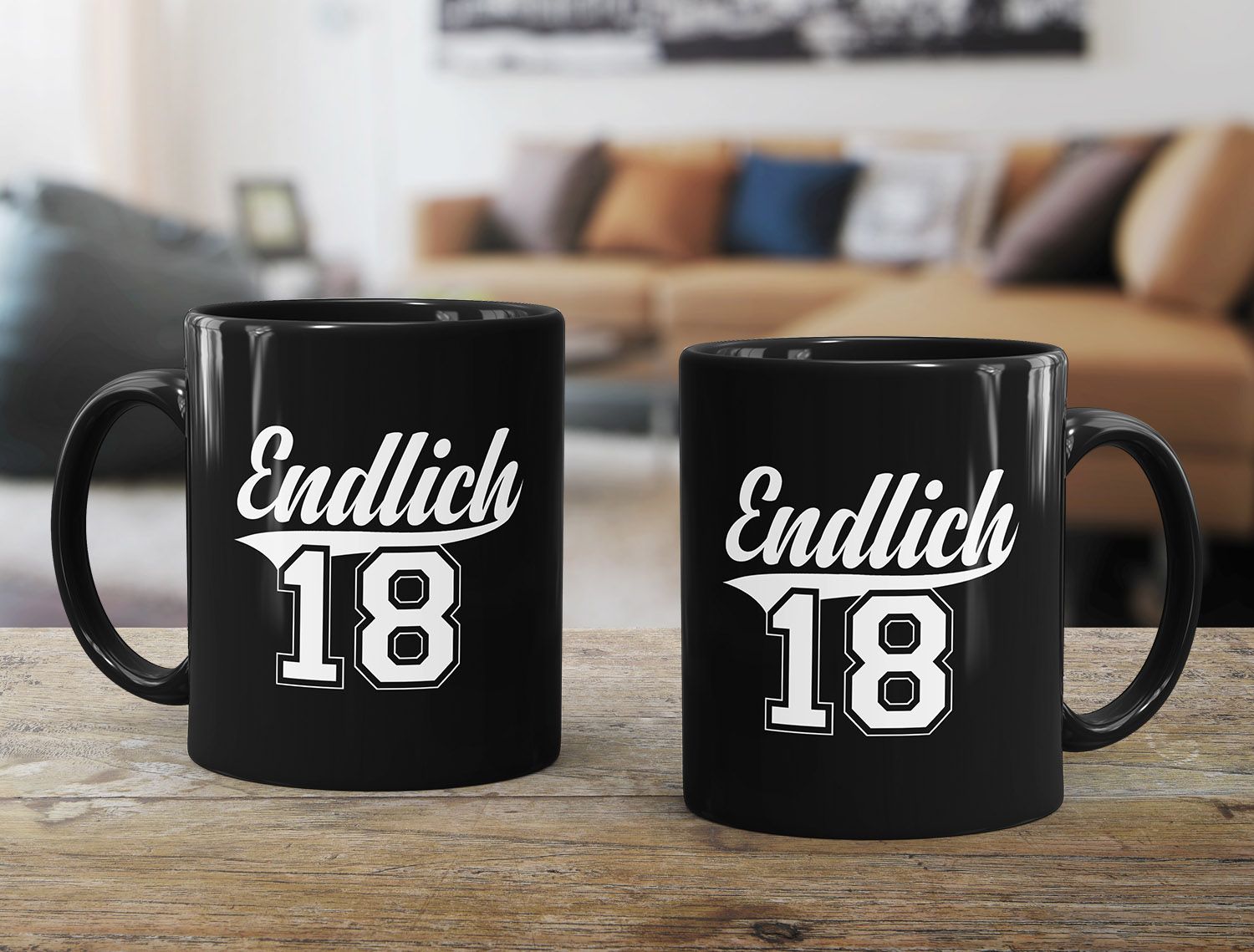 MoonWorks Herren T-Shirt Endlich 18 - Geburtstags Shirt Im College Style