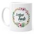 Kaffee-Tasse Geschenk-Tasse Geschenk für Tante Lieblingstante Blumen Bordüre Blumenranke Blüten Familie MoonWorks®preview
