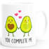 Kaffee-Tasse Geschenk-Tasse Liebe Avocado You complete me Valentinstagsgeschenk MoonWorks®preview