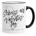 Kaffee-Tasse Geschenk Valentinstag Liebe Scheiß auf Valentinstag Ich liebe dich jeden Tag Kaffeetasse Teetasse Keramiktasse MoonWorks®preview