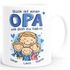 Kaffee-Tasse Glück ist einen Papa Opa wie dich zu haben mit Namen und Figuren personalisiert Geschenk von Kindern SpecialMe®preview