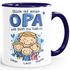 Kaffee-Tasse Glück ist einen Papa Opa wie dich zu haben mit Namen und Figuren personalisiert Geschenk von Kindern SpecialMe®preview