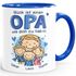 Kaffee-Tasse Glück ist einen Papa Opa wie dich zu haben mit Namen und Figuren personalisiert Geschenk von Kindern SpecialMe®preview