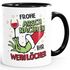 Kaffee-Tasse Grinch Anti Weihnachten lustig Kaffeebecher Spruch Frohe Arschnachten ihr Weinlöcher MoonWorks®preview