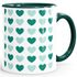 Kaffee-Tasse Herz-Muster Herzchen bunt Geschenk liebe Menschen Geburtstag Weihnachten Valentinstag Moonworks®preview