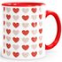 Kaffee-Tasse Herz-Muster Herzchen bunt Geschenk liebe Menschen Geburtstag Weihnachten Valentinstag Moonworks®preview