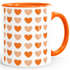 Kaffee-Tasse Herz-Muster Herzchen bunt Geschenk liebe Menschen Geburtstag Weihnachten Valentinstag Moonworks®preview