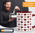 Kaffee-Tasse Herz-Muster Herzchen bunt Geschenk liebe Menschen Geburtstag Weihnachten Valentinstag Moonworks®preview