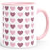Kaffee-Tasse Herz-Muster Herzchen bunt Geschenk liebe Menschen Geburtstag Weihnachten Valentinstag Moonworks®preview