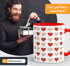 Kaffee-Tasse Herz-Muster Herzchen bunt Geschenk liebe Menschen Geburtstag Weihnachten Valentinstag Moonworks®preview