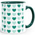 Kaffee-Tasse Herz-Muster Herzchen bunt Geschenk liebe Menschen Geburtstag Weihnachten Valentinstag Moonworks®preview