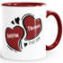 Kaffee-Tasse Herzen personalisiert anpassbare Namen Datum Liebe Geschenk Hochzeitstag Jahrestag SpecialMe®preview