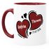 Kaffee-Tasse Herzen personalisiert anpassbare Namen Datum Liebe Geschenk Hochzeitstag Jahrestag SpecialMe®preview