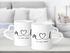 Kaffee-Tasse Herzhenkel Hochzeit personalisiert mit Initialen Anfangsbuchstaben und Herz Datum Hochzeitsgeschenk SpecialMe®preview