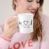 Kaffee-Tasse Herzhenkel Hochzeit personalisiert mit Initialen Anfangsbuchstaben und Herz Datum Hochzeitsgeschenk SpecialMe®preview