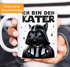 Kaffee-Tasse Ich bin dein Kater Wortspiel Filmzitat Parodie Geschenke für Papa zum Vatertag MoonWorks®preview
