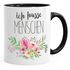 Kaffee-Tasse Ich hasse Menschen Tassen Blumen Blumenranke Bordüre Blüten blumig lustige Büro-Tasse MoonWorks®preview