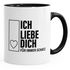 Kaffee-Tasse ich Liebe ich Dich für immer Schatz Innen Farbe Autiga®preview