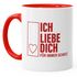 Kaffee-Tasse ich Liebe ich Dich für immer Schatz Innen Farbe Autiga®preview