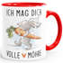 Kaffee-Tasse Ich mag dich volle Möhre Hase Herz Geschenk Liebe  Partner Jahrestag Valentinstag SpecialMe®preview