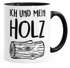 MoonWorks Kaffeetasse Mit Spruch „Ich Und Mein Holz“ – Schwarz & Lustig