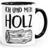Kaffee-Tasse Ich und mein Holz Holzi Tasse mit Innenfarbe MoonWorks®preview