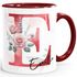 Kaffee-Tasse Initiale Monogramm personalisiert mit Namen Blumen Blüten Rosen persönliche Geschenke Frauen SpecialMe®preview