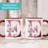 Kaffee-Tasse Initiale Monogramm personalisiert mit Namen Blumen Blüten Rosen persönliche Geschenke Frauen SpecialMe®preview
