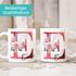 Kaffee-Tasse Initiale Monogramm personalisiert mit Namen Blumen Blüten Rosen persönliche Geschenke Frauen SpecialMe®preview