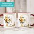 Kaffee-Tasse Initiale Monogramm personalisiert mit Namen Blumen Blüten Rosen persönliche Geschenke Frauen SpecialMe®preview