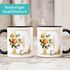 Kaffee-Tasse Initiale Monogramm personalisiert mit Namen Blumen Blüten Rosen persönliche Geschenke Frauen SpecialMe®preview