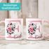 Kaffee-Tasse Initiale Monogramm personalisiert mit Namen Blumen Blüten Rosen persönliche Geschenke SpecialMe®preview