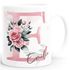 Kaffee-Tasse Initiale Monogramm personalisiert mit Namen Blumen Blüten Rosen persönliche Geschenke SpecialMe®preview