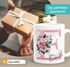 Kaffee-Tasse Initiale Monogramm personalisiert mit Namen Blumen Blüten Rosen persönliche Geschenke SpecialMe®preview