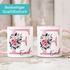 Kaffee-Tasse Initiale Monogramm personalisiert mit Namen Blumen Blüten Rosen persönliche Geschenke SpecialMe®preview