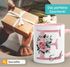 Kaffee-Tasse Initiale Monogramm personalisiert mit Namen Blumen Blüten Rosen persönliche Geschenke SpecialMe®preview