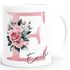Kaffee-Tasse Initiale Monogramm personalisiert mit Namen Blumen Blüten Rosen persönliche Geschenke SpecialMe®preview