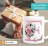 Kaffee-Tasse Initiale Monogramm personalisiert mit Namen Blumen Blüten Rosen persönliche Geschenke SpecialMe®preview