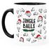 Kaffee-Tasse Jingle Balls Penis Muster Weihnachten Pimmel mit Weihnachtsmütze Bürotasse lustige Geschenke MoonWorks®preview