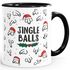 Kaffee-Tasse Jingle Balls Penis Muster Weihnachten Pimmel mit Weihnachtsmütze Bürotasse lustige Geschenke MoonWorks®preview