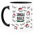 Kaffee-Tasse Jingle Bells Brüste Muster Weihnachten Titten mit Weihnachtsmütze Bürotasse lustige Geschenke MoonWorks®preview