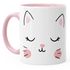 Kaffee-Tasse Katze Katzengesicht Cat Teetasse Keramiktasse MoonWorks®preview