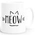 Kaffee-Tasse Katze Meow Miau Cat Teetasse einfarbig MoonWorks®preview